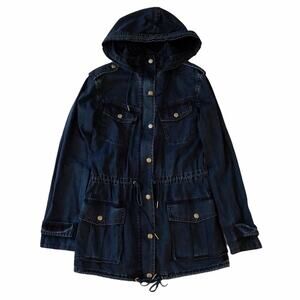 Aritzia Talula Denim Hooded Jacket